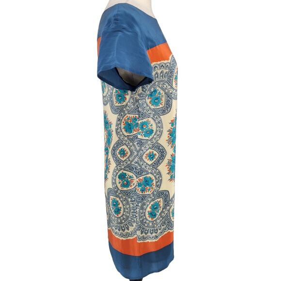 Anthro Meadow Rue Silk Scarf Print Shift Dress Tunic Womens Size XS - Picture 5 of 7